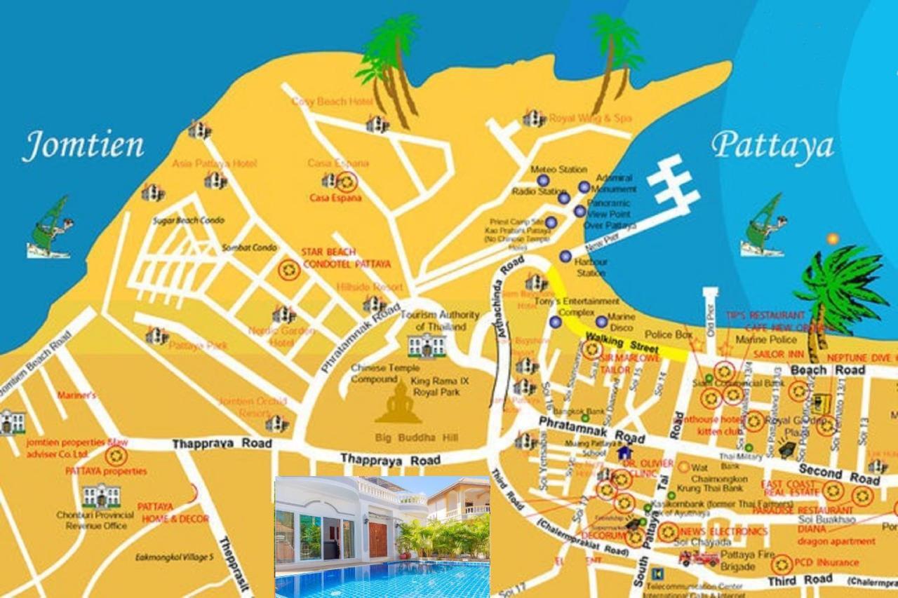 RATANA VILLA - PATTAYA HOLIDAY HOUSE WALKING STREET 7 bedrooms Buitenkant foto